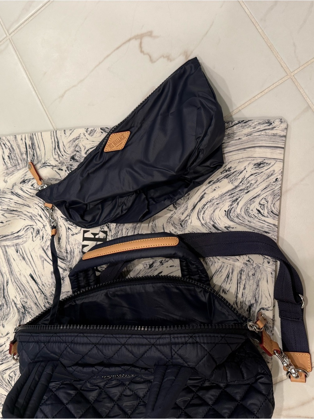MZ Wallace Navy Small Sutton Deluxe NWOT - Picture 13 of 14